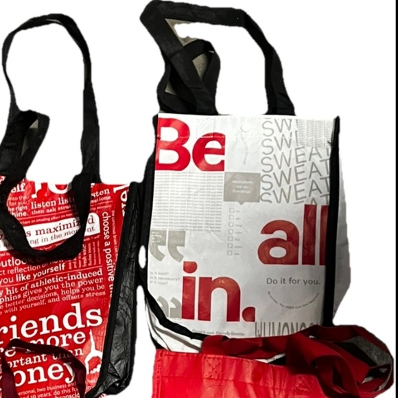 Lululemon Reusable Shopping Gift Bag Small Tote Lot 5 - Picture 2 of 3